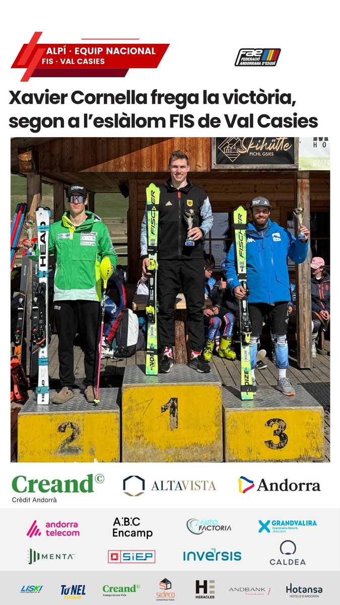 ALPÍ · #XaviCornella, segon a l’eslàlom FIS de #ValCasies 🇮🇹

INFO ✅ fae.ad/index.php?opti…