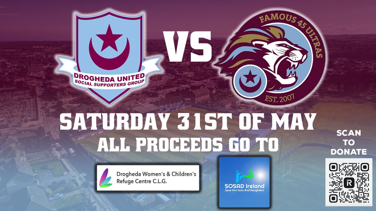 45_ultras's tweet image. Tonight members of the Famous 45 Ultras will be doing bucket collections at the entrances to the stadium and throughout the ground in aid of Drogheda Womens and Children Refuge Centre &amp;amp; SOSAD Ireland. Our lads will also have a Revolut QR code attached to the buckets for those who…