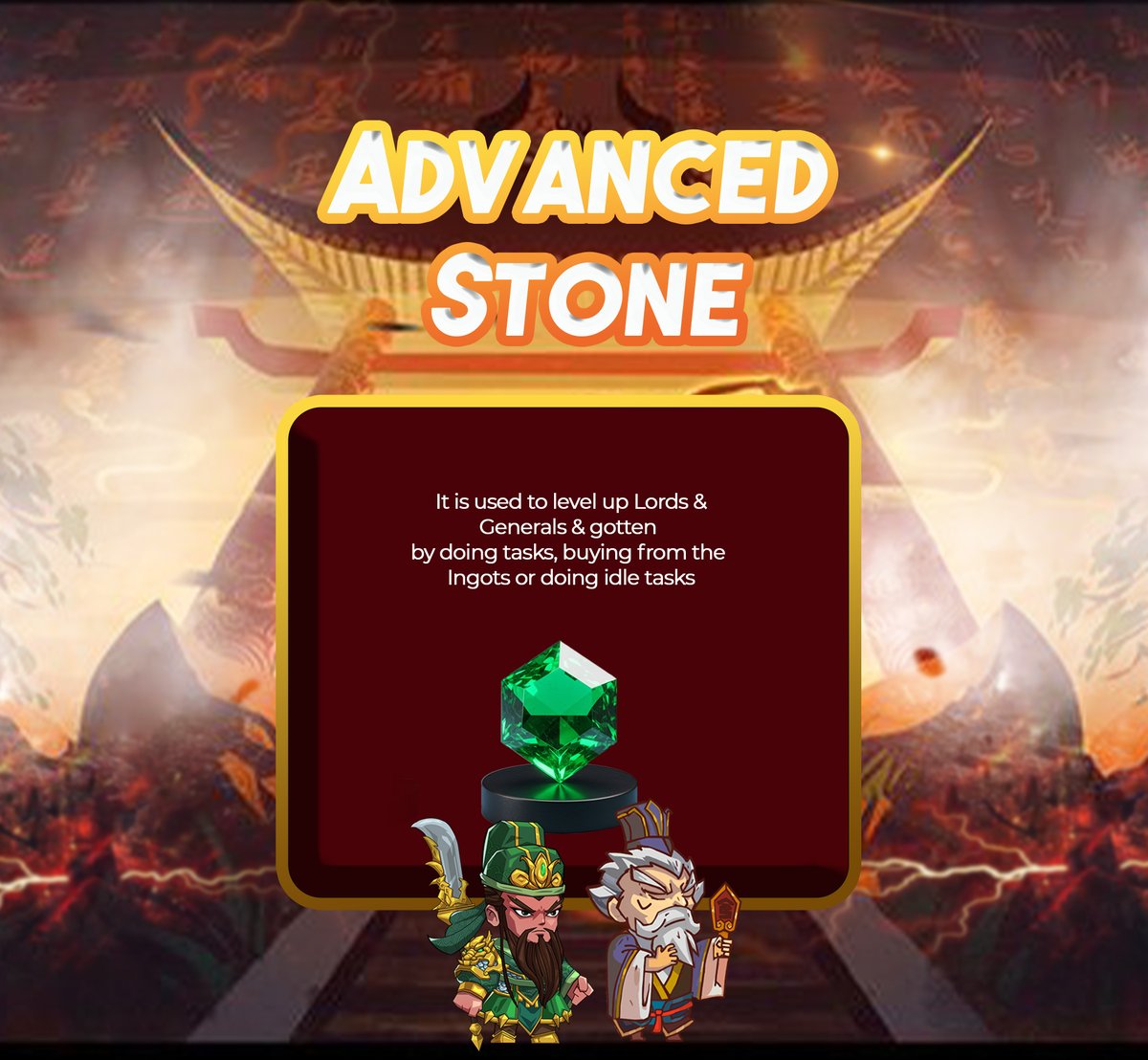 cuckoo_game's tweet photo. Do You Know About The:

🟢Advanced Stone

Used to level up Lords and Generals. You get it from markets, doing tasks, idle (passive) earning,, and buying directly with ingots. https://t.co/OW23AohbU3