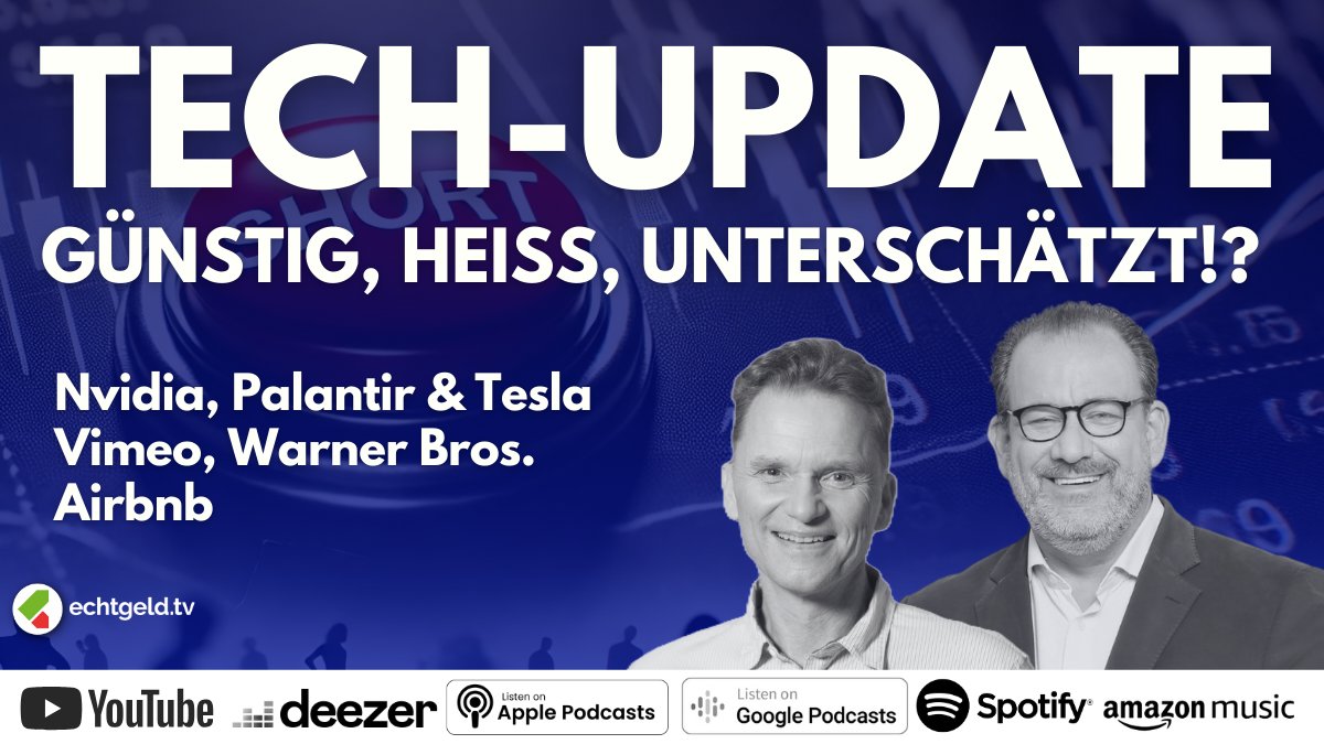 echtgeldtv (@echtgeldtv) on Twitter photo Tech-Investor Stefan Waldhauser zu Gast bei <a href="/takberlin/">Tobias Kramer</a>🔥Warum Stefan Nvidia, Palantir & Tesla shortet, was bei Vimeo & Airbnb läuft – und wie Warner Bros. Netflix herausfordert. Jetzt reinschauen & mitdiskutieren!
YouTube-Link:
📌 youtu.be/ha_kfqZOAyI Tech-Investor Stefan Waldhauser zu Gast bei <a href="/takberlin/">Tobias Kramer</a>🔥Warum Stefan Nvidia, Palantir & Tesla shortet, was bei Vimeo & Airbnb läuft – und wie Warner Bros. Netflix herausfordert. Jetzt reinschauen & mitdiskutieren!
YouTube-Link:
📌 youtu.be/ha_kfqZOAyI