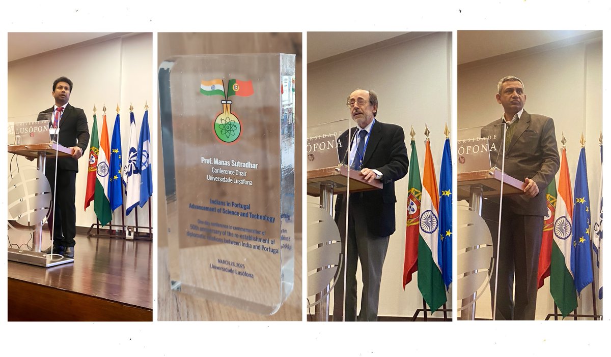 manaschem's tweet photo. Indians in Portugal Advancement of Science &amp; Technology-one day conference celebrating the 50th anniversary of the re-establishment of diplomatic relations between India and Portugal (28-03-2025). Hosted by Universidade Lusófona, supported by @BhoomiPortugal  and @IndiainPortugal https://t.co/0hFkXNZBdz
