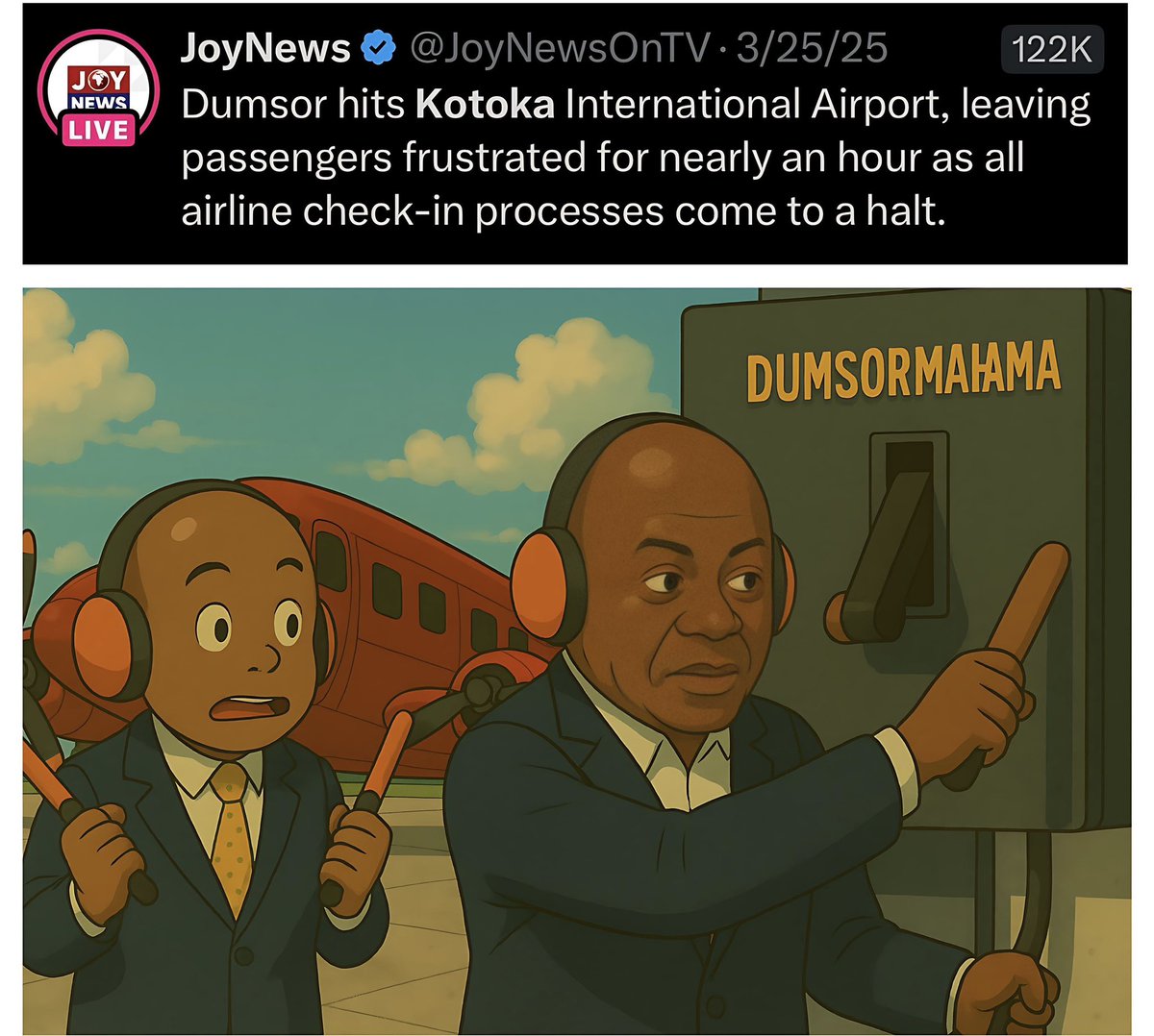 profjosh1's tweet photo. Interestingly, the flight took off from Ghana after sitting there for 5 days, departing on March 25, 2025. That same day, Kotoka International Airport went dark, a total blackout, perfectly timed to possibly enable cargo on and off the shady plane. What’s this reckless government turning our proud republic into? NarcoDeGhana?