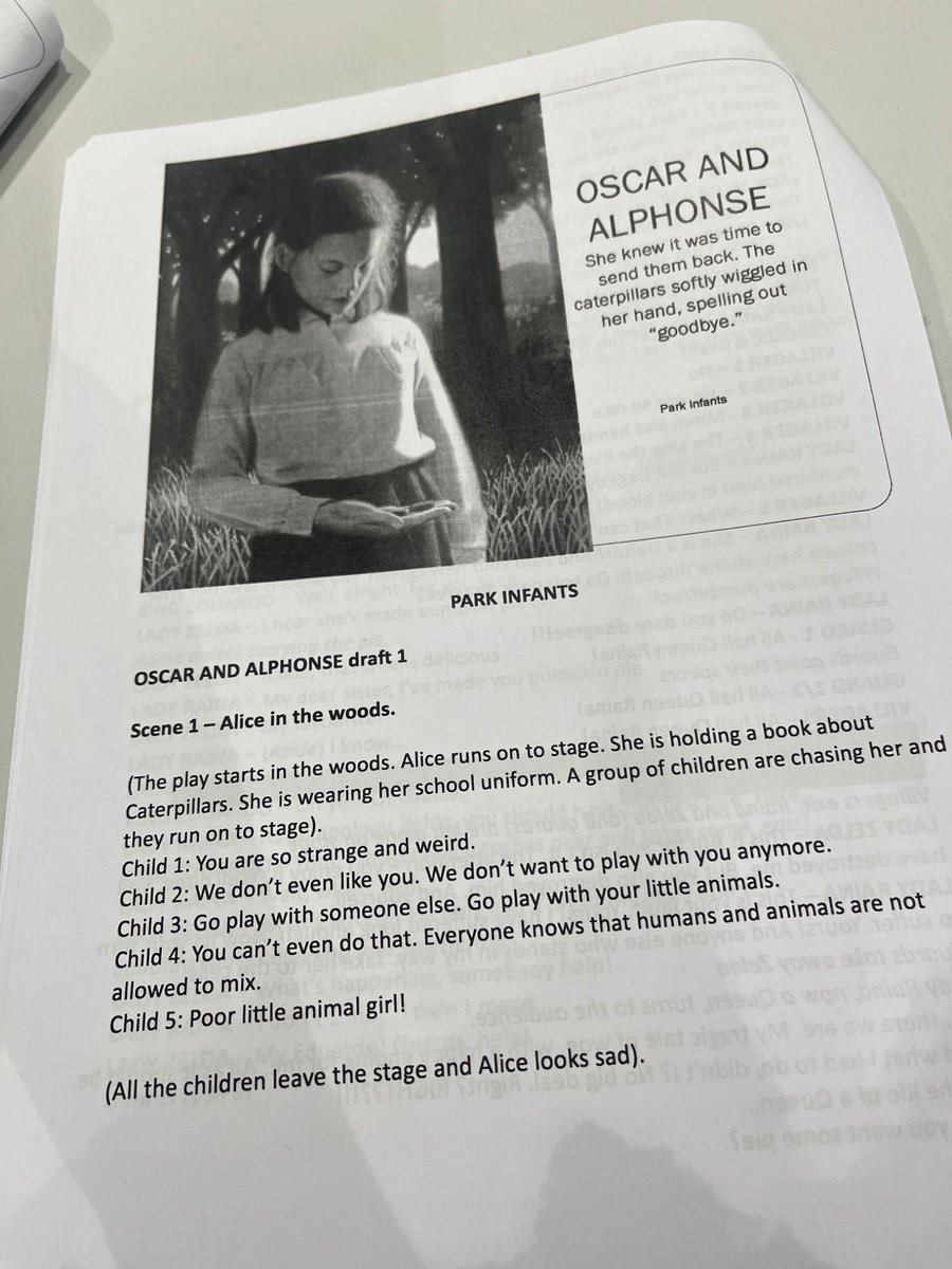 Today, I’m at <a href="/SilhouetteYtc/">SilhouetteYTC</a> launching this year’s Whole Child Project! 
This morning we are reading all of the scripts written by the children in the Trust. Here is our one written by four talented Year 2 writers! 🐛
<a href="/RaundsPark/">Raunds Park Infants</a> <a href="/NeneEducation/">Nene Education Trust</a>