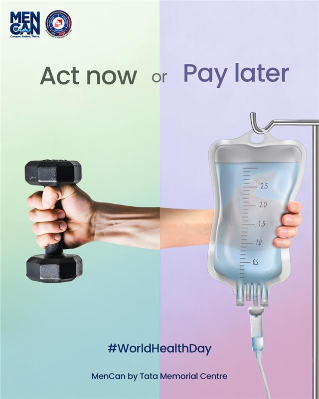 Two choices. Two outcomes. Take charge of your health today, or let your health take charge of you tomorrow.

#MenCan #WorldHealthDay #HealthDay2025 #StayHealthy #StaySafe #Tatamemorial #MansHealth #StopStigma #CancerSupport