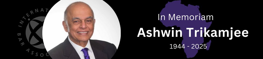 There is sadness at the passing of #SouthAfrica’s Ashwin Trikamjee. A friend of the IBA, he held many officer roles - Advisory Board Member, Chair and Vice-Chair of the African Regional Forum, South Africa Deputy Secretary-General and member of the IBA’s Human Rights Institute.