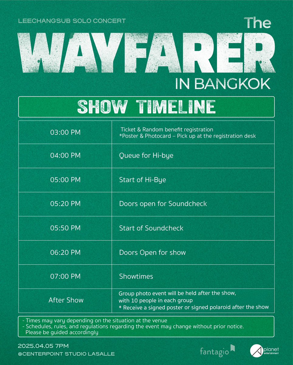 Get ready for 2025 LEECHANGSUB SOLO CONCERT [The WAYFARER] IN BANGKOK 💥

🗓️ April 5, 2025 | 7PM
📍 CENTERPOINT STUDIO LASALLE
🎟️ Tickets available now at Ticketmelon

#LEECHANGSUB #이창섭 #ลีชางซอบ #TheWayfarer #TheWayfarer_in_BKK #LEECHANGSUB_IN_BKK_2025