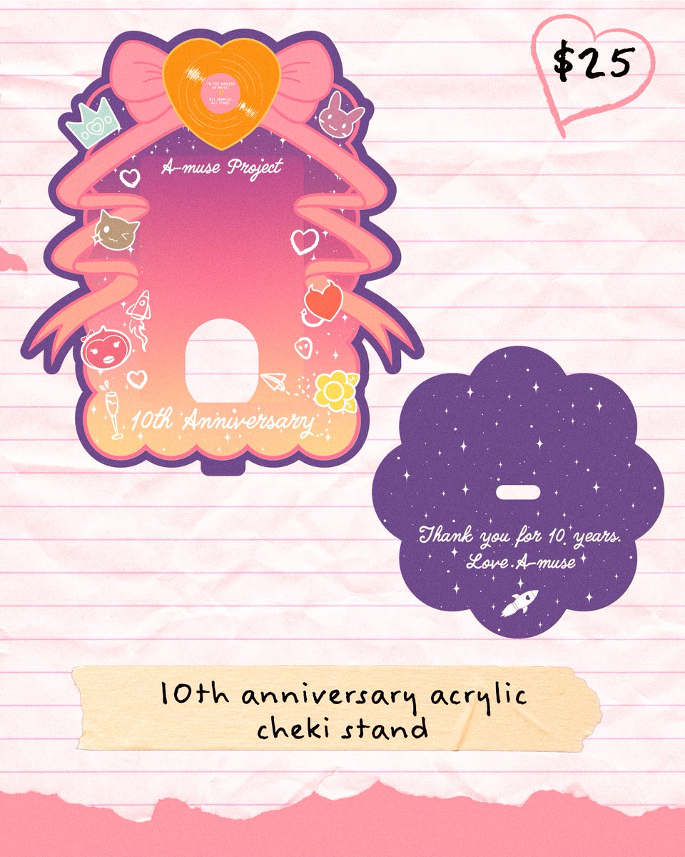 ANNNOUNCEMENT 🌸✨️ 10th Anniversary Pre-Orders Available TONIGHT! 

Orders for both merch and cheki are available for both postage and collection at the live 💖 

Hurry! Pre-orders close at 8pm on Monday the 14th of April!

amuse-project.com/store/the-gold…