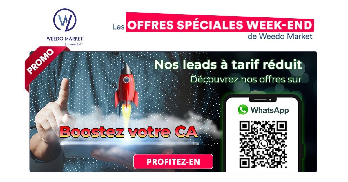 weedo_it_FR's tweet image. 🚨 OFFRES EXCLUSIVES CE WEEK-END 🚨 

Assureurs, courtiers, boostez vos ventes avec des leads à prix réduit ! Profitez d’offres exceptionnelles sur WhatsApp. 

En savoir + : ow.ly/B42Z50Vuvle

#LeadsQualifiéshashtag#Assurance #MarketingDigital #PromoWeekEnd
