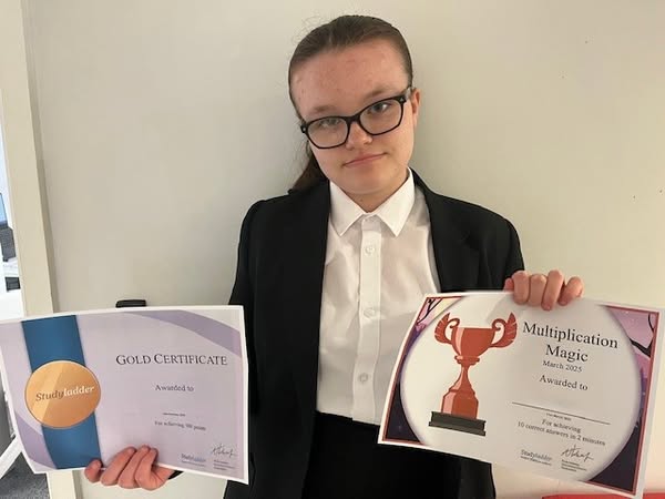 Some more certificates for our learners who have taken part in the Multiplication Magic Challenge on Studyladder, we even have a double certificate today! Well done!