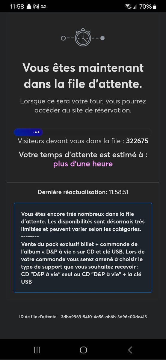 wewee7887's tweet photo. Mdrrrr bientôt midi sayez y'a plus d'espoir les frère force à nous qui sont ni pr le stade de France ni pour les deux velodrome  a cause des Gros FILS DE PUTE #jul #TICKETMASTER https://t.co/wto1XMFPmZ