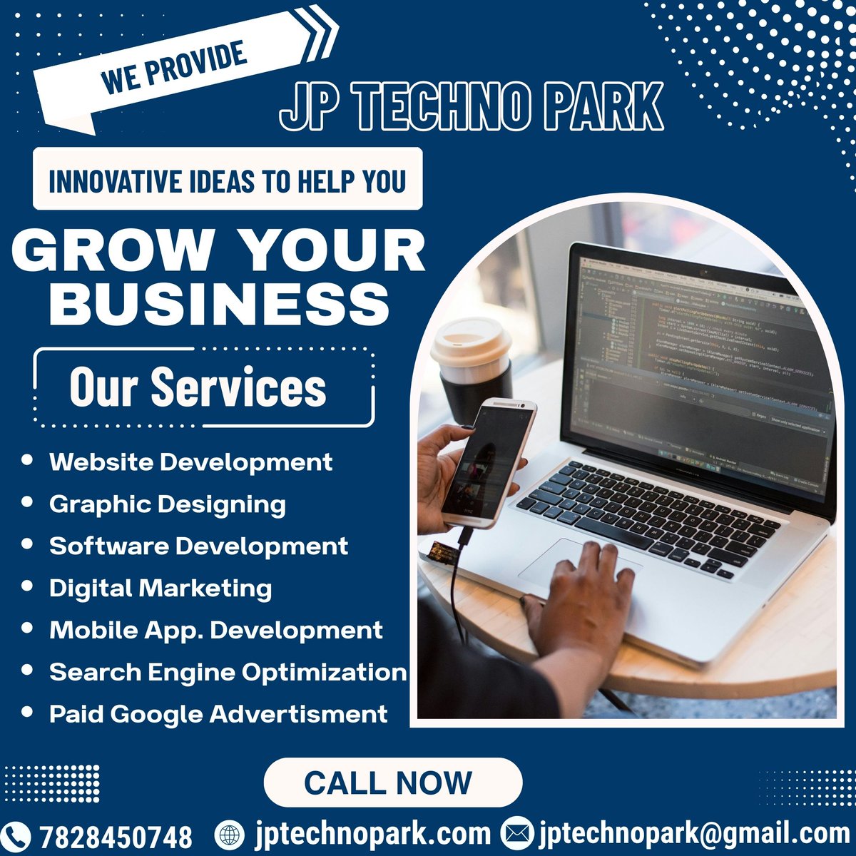 JpTechnoPark's tweet image. Website Development 
Want a Website That Grows Your Business?
 Fast, Secure &amp;amp; SEO-Friendly
 Custom Designs for Every Business
 Mobile &amp;amp; User-Friendly Experience
 Call: 7828450748 | jptechnopark.com
#WebDevelopment
#JPTechnoPark #ITCompany #BestWebsiteDesigner #jabalpur