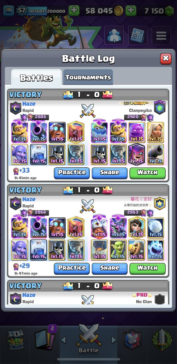 2000-2900 🏆 in 3 hours, I need more boosted potions asap 😂