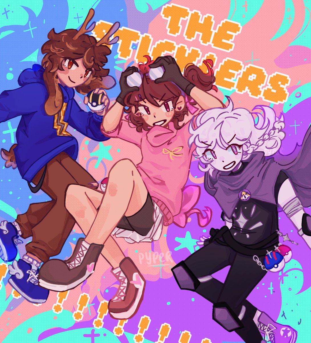 pyperplane's tweet image. sticklers + my pokemon hyperfixation π₯
#rekrap2fanart #jumperwhofanart #roshambogamesfanart