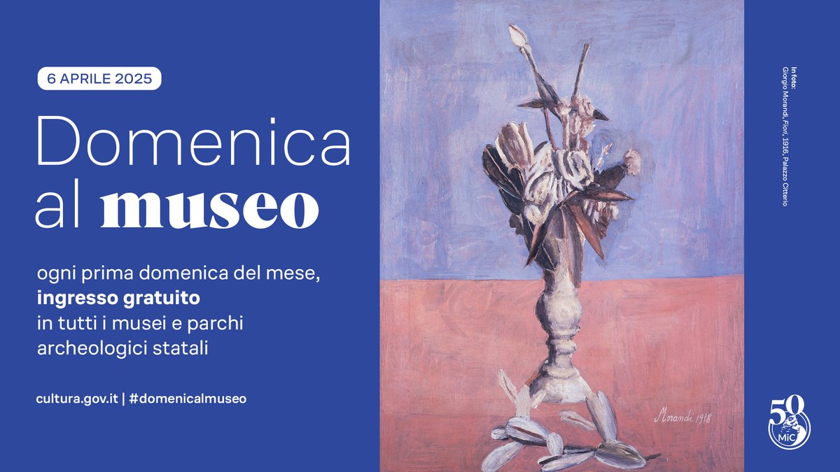 Domenica torna #domenicalmuseo! Il 6 aprile l'ingresso è gratuito in tutti i <a href="/museitaliani/">museitaliani</a> e luoghi della cultura del <a href="/MiC_Italia/">Ministero della Cultura</a>. Per scoprire tutti i luoghi aderenti all'iniziativa visita: cultura.gov.it/domenicalmuseo
<a href="/Campaniartecard/">Campania Artecard</a> @inCampania