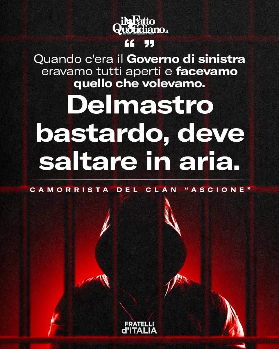 Il Governo Meloni fa tremare la criminalità organizzata. 

Alle loro minacce e intimidazioni noi risponderemo con la forza della legalità.

Lo Stato c’è ed è più forte.