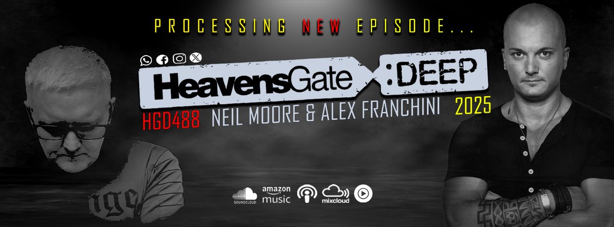 Neil Moore (@djneilmoore) on Twitter photo Alongside <a href="/AlexFranchiniDj/">Alex Franchini / Livecat7</a> we have a brand new <a href="/HeavensGateDeep/">HeavensGate Deep</a> launching into the world!
Episode 488 landing to a podcast platform near you today <a href="/ApplePodcasts/">Apple Podcasts</a> <a href="/mixcloud/">Mixcloud</a> <a href="/SoundCloud/">SoundCloud</a>
#techno #techhouse #undergroundhouse #soundsoftheunderground Alongside <a href="/AlexFranchiniDj/">Alex Franchini / Livecat7</a> we have a brand new <a href="/HeavensGateDeep/">HeavensGate Deep</a> launching into the world!
Episode 488 landing to a podcast platform near you today <a href="/ApplePodcasts/">Apple Podcasts</a> <a href="/mixcloud/">Mixcloud</a> <a href="/SoundCloud/">SoundCloud</a>
#techno #techhouse #undergroundhouse #soundsoftheunderground