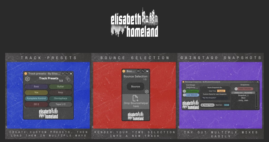 I just 3 MaxForLive devices. 
Check out what's new: 
elisabethhomeland.com/blogs/news/i-r…