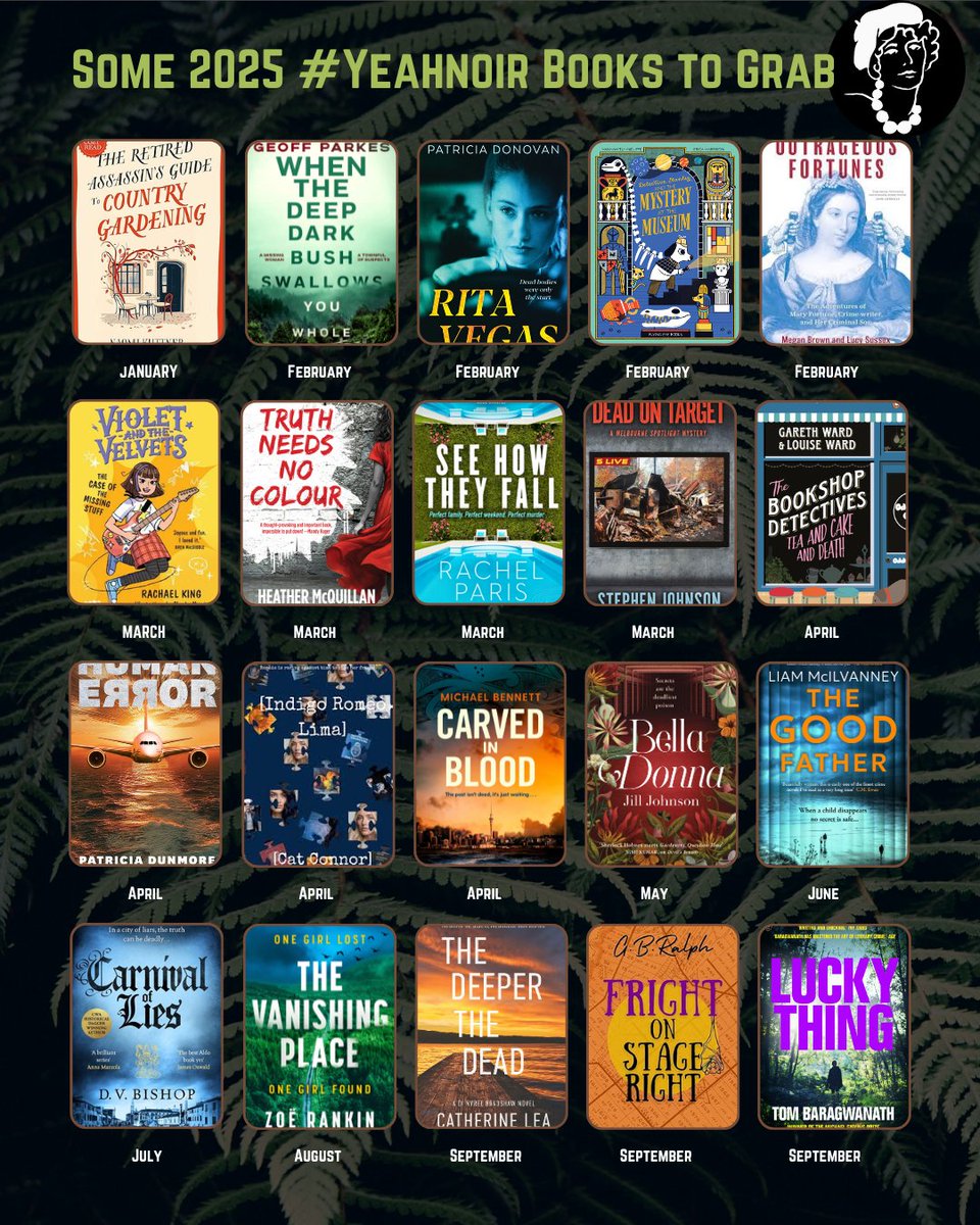 In the midst of #2025Ngaios judging (for books published last year) and our epic #MysteryintheLibrary series, we haven't forgotten about fresh #yeahnoir hitting bookseller/library shelves this year. Here's a peek at some fab new/upcoming #yeahnoir to enjoy for adults and kids