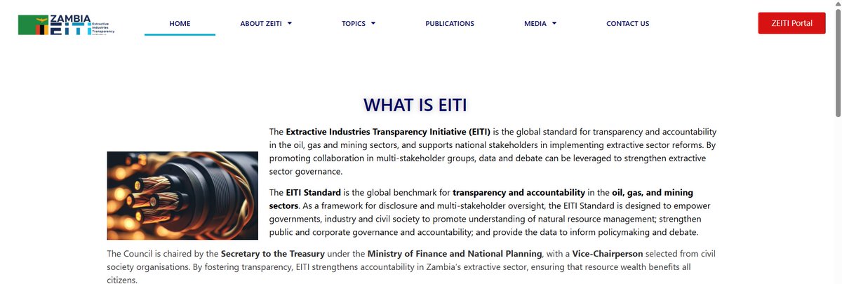 We have redesigned our website; making it more user-friendly, directly linking you to our Zambia EITI data portal and key stakeholders . Check it out : zambiaeiti.org
#Transparency #ExtractivesData