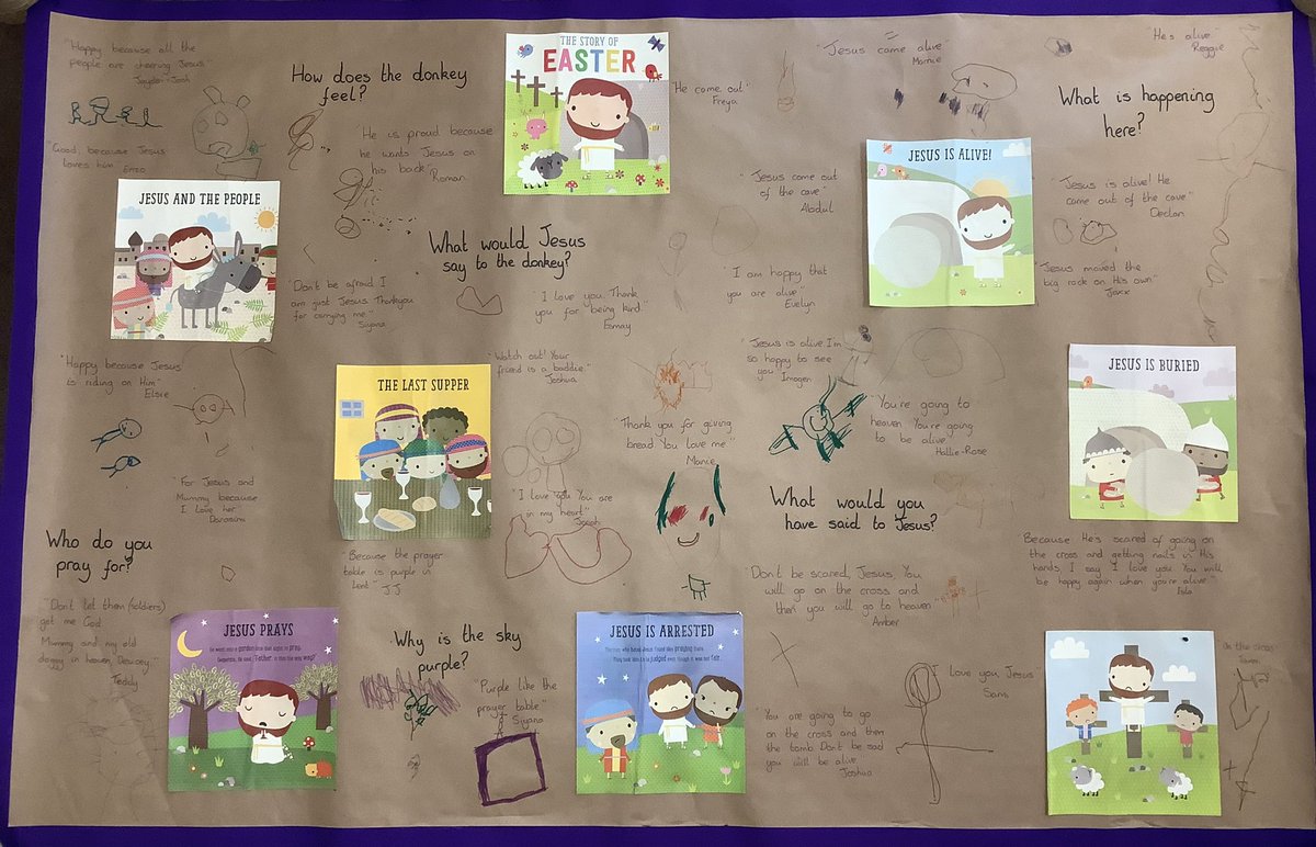 Mrs Ellison (@sjsbmrsellison) on Twitter photo Nursery have been exploring #TheEasterStory ✝️ We retold the story in our resurrection garden. Then we answered some very deep questions to enhance our understanding of the story. ❓ <a href="/StJosephStBede/">StJoseph StBede RCPS</a> <a href="/STOC_CAT/">St Teresa of Calcutta CAT</a> #sjsbRE #EYFS #MakingChristKnown Nursery have been exploring #TheEasterStory ✝️ We retold the story in our resurrection garden. Then we answered some very deep questions to enhance our understanding of the story. ❓ <a href="/StJosephStBede/">StJoseph StBede RCPS</a> <a href="/STOC_CAT/">St Teresa of Calcutta CAT</a> #sjsbRE #EYFS #MakingChristKnown