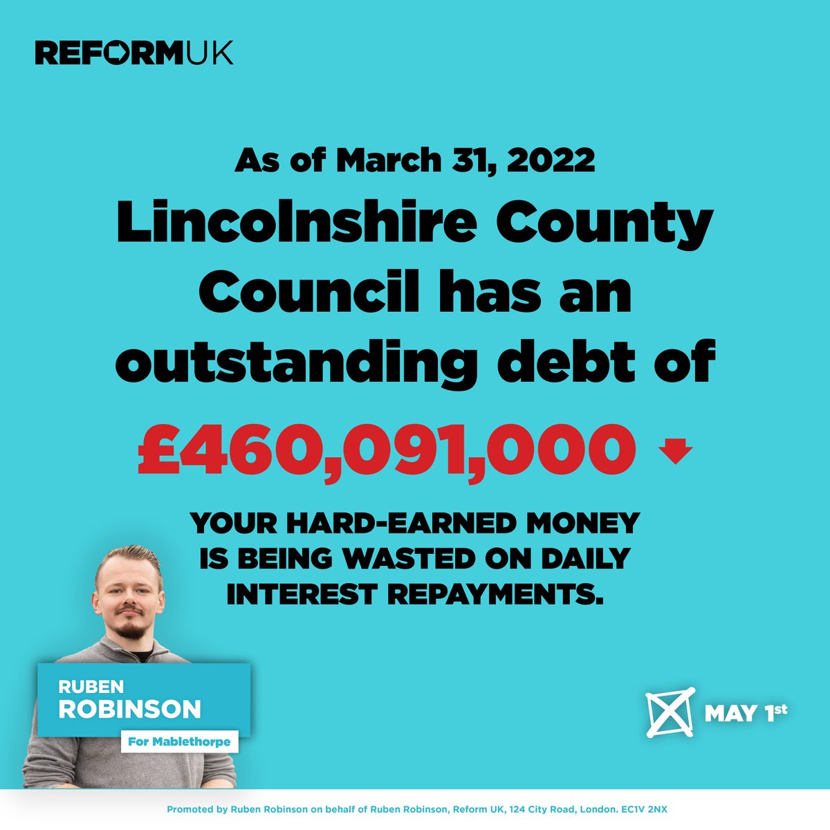 RubenLRobinson's tweet image. Lincolnshire’s Council Tax has soared, yet the increase barely covers the massive interest repayments on the £460M+ debt the council owes. Years of mismanagement have left finances in ruin, forcing residents to pay more while services decline. We’re paying for their failures!