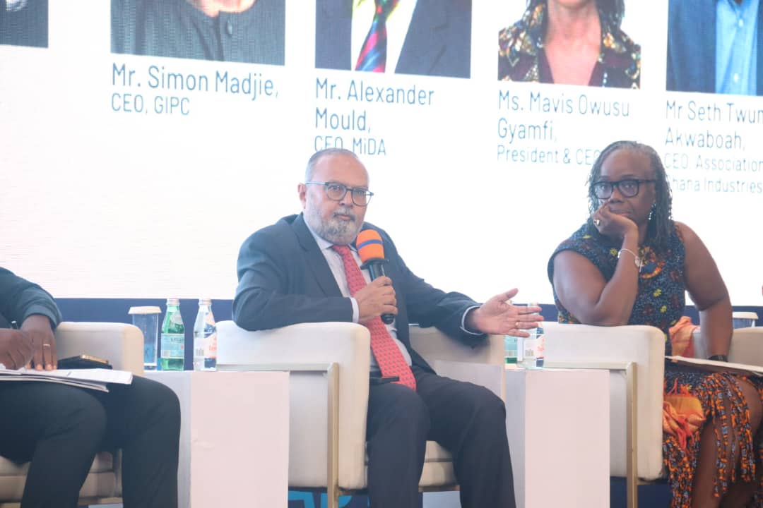 agiaccra_'s tweet photo. AGI leaders Ashok Mohinani and Seth Twum-Akwaboah spoke at the World Bank conference in Accra, discussing the B-Ready Report on Ghana. The event emphasized reforms in tax, trade, and finance to enhance the business landscape. https://t.co/Vt2myfgw6c