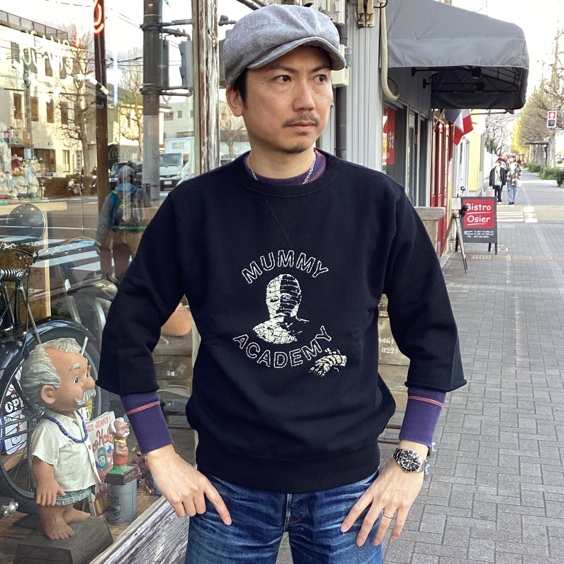 JELADO 6th Man 七分袖スウェット ブラック