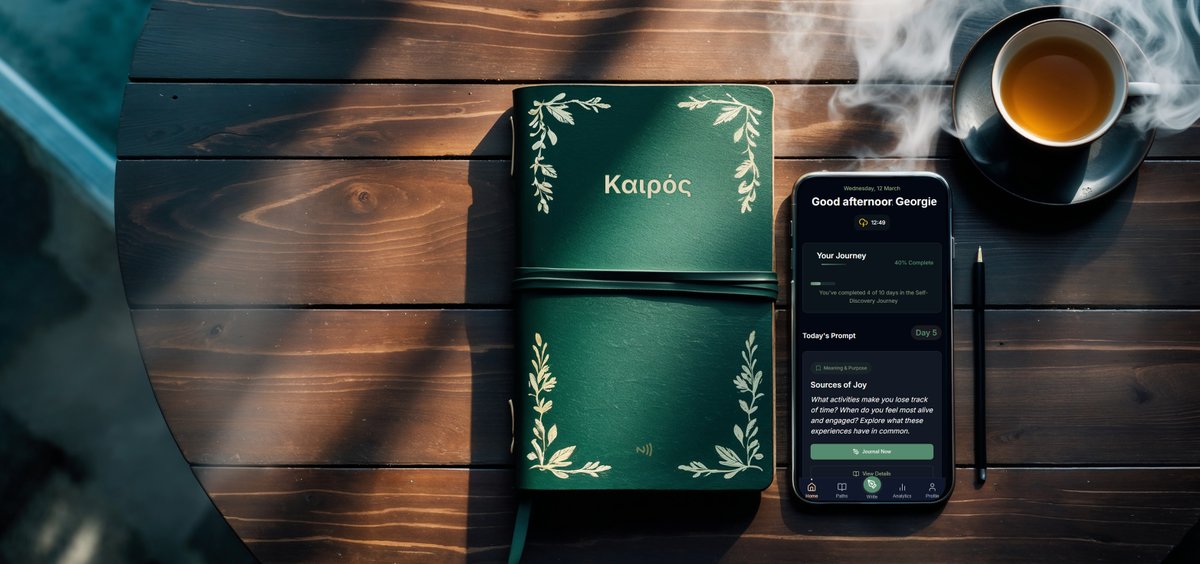 KairosAIJournal's tweet photo. Bringing Καιρός Smart Journal to life - where handwritten journaling meets digital insights. A glimpse at our journey integrating NFC technology into our premium journals. This is just the beginning! #SmartJournal #Καιρός #JournalingRevolution https://t.co/e3B5ryQAnX