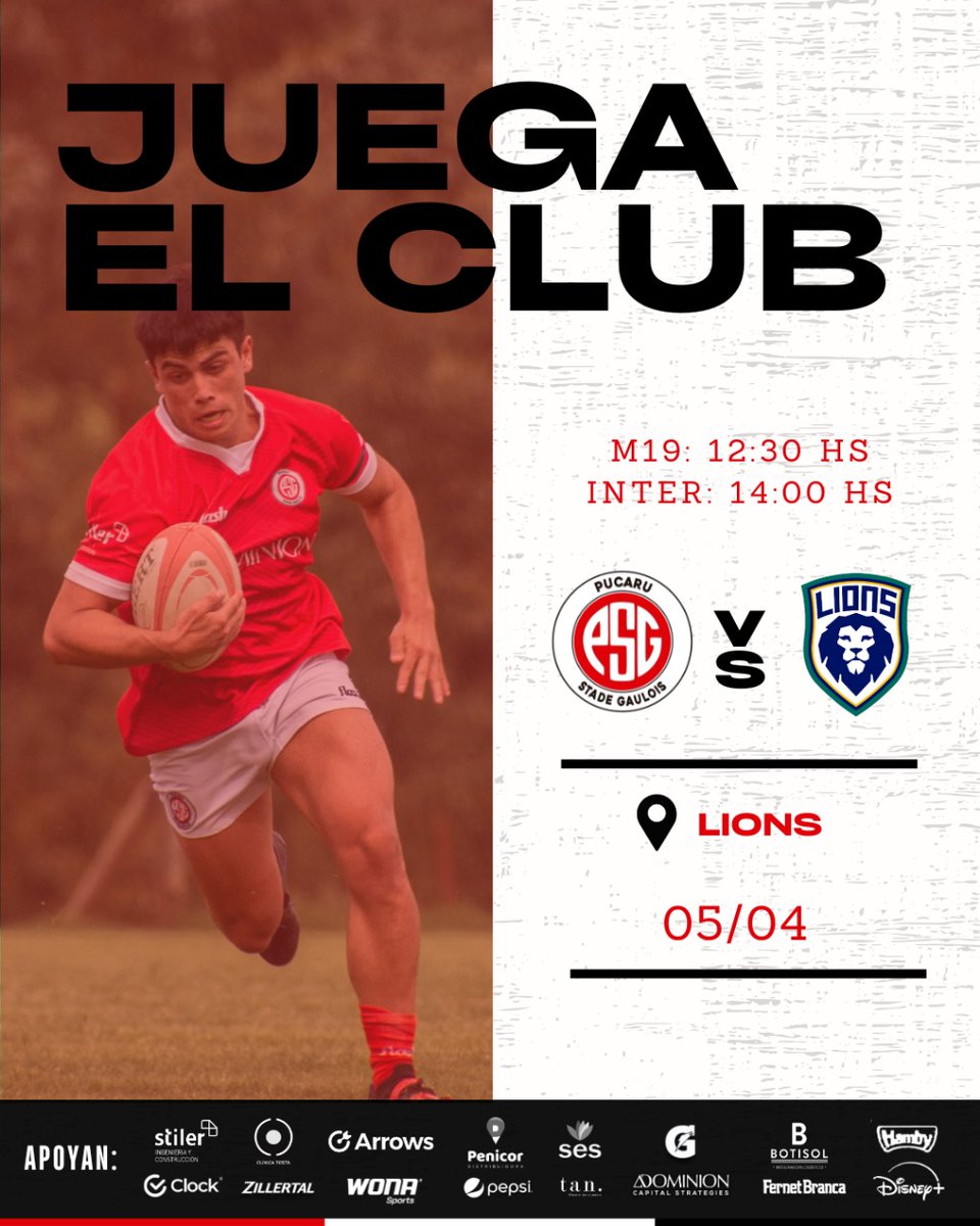 ¡Sábado de acción 🏉 por la Fecha 2️⃣ del Apertura!

Primera:
🆚: <a href="/ctmrugby/">CTM</a>
🕐: 15.45 hs
📌: OCC

Intermedia:
🆚: Lions
🕐: 14.00 hs
📌: Lions

M19:
🆚: Lions
🕐: 12.30 hs
📌: Lions