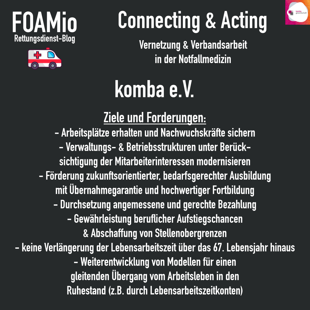 foamioblog's tweet photo. Heute gibt es einen neuen Beitrag aus der Rubrik „#ConnectingAndActing“ zum @komba_bund (#KombaGewerkschaft) und was dieser so macht!
#FOAMio #FOAM #Rettungsdienst #Notfallmedizin #Medizin #Pflege #Gewerkschaft #Vernetzung #Verbandsarbeit #Vereinsarbeit https://t.co/ERDzITjeEK