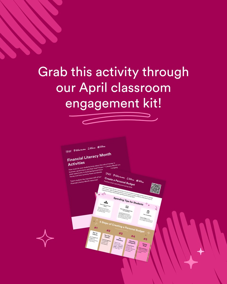💰 April is #FinancialLiteracyMonth! Help students build essential money skills with our personal budgeting activity. They’ll learn to track income, manage expenses &amp; plan for the future! Start today ➡️ ow.ly/YXpr50Voqtq