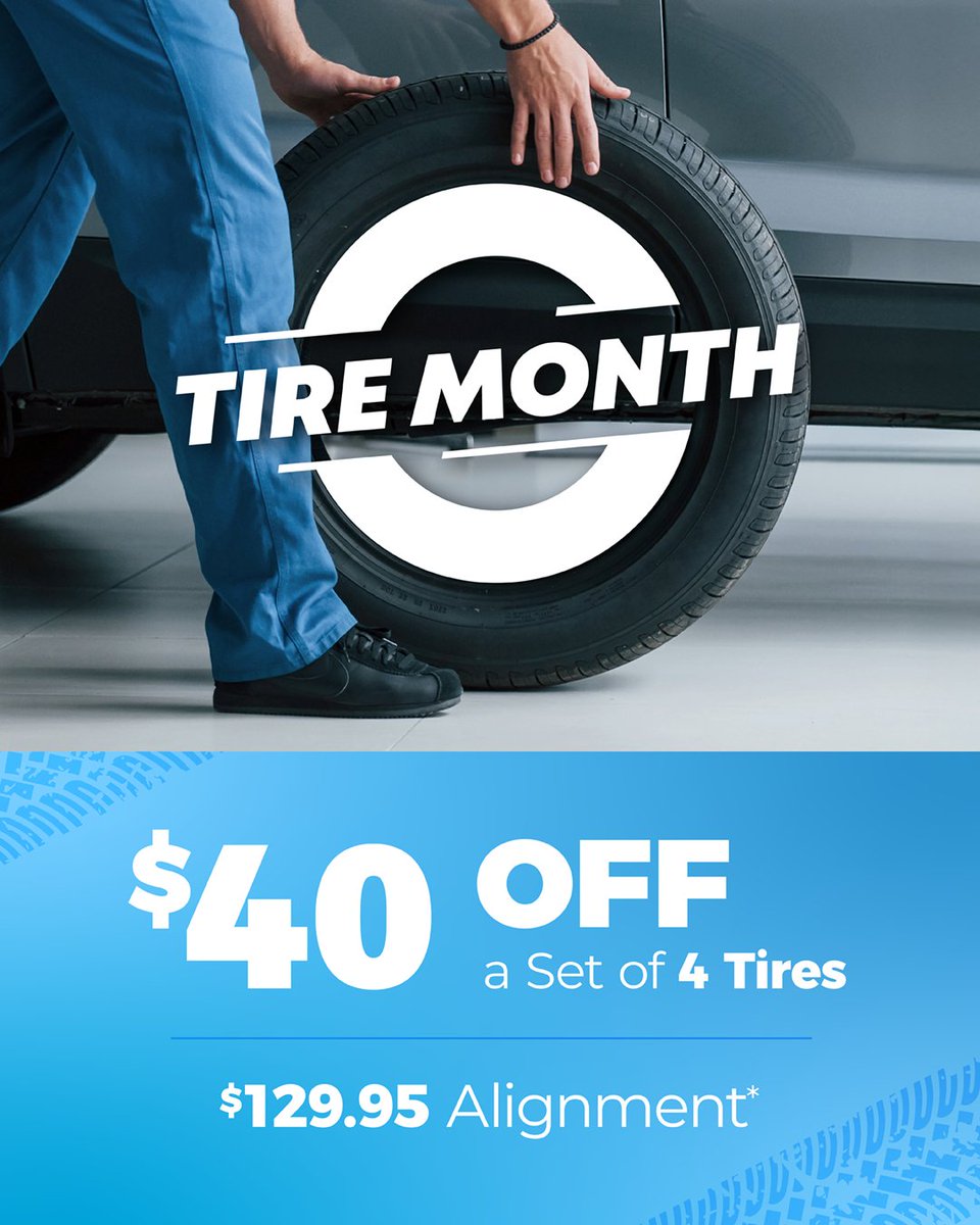 Be a tread-setter this spring with a new set of tires and/or a fresh alignment! Schedule your service in April to take advantage of our special deals on tires and alignments!

Schedule Service: ow.ly/49A850Vp3yi