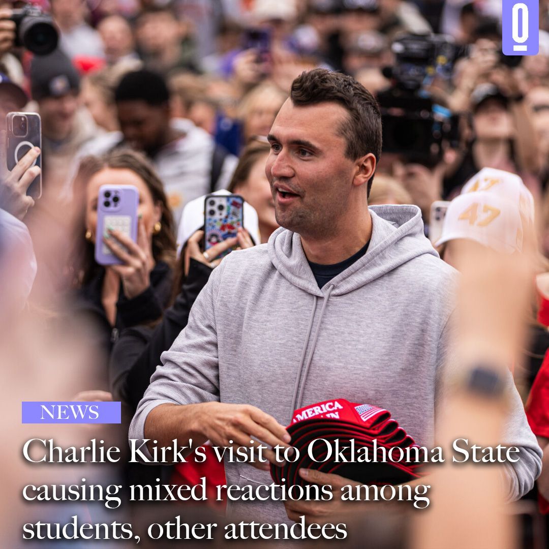 Charlie Kirk’s surprise visit to OSU drew crowds, protests, and debate.
From megaphones to gospel testimonies, students and guests took the mic to challenge — and support — the Turning Point USA founder.
Full extended coverage in bio.
✍️ The O'Colly Staff Report
📸 Bryson Thadhan
