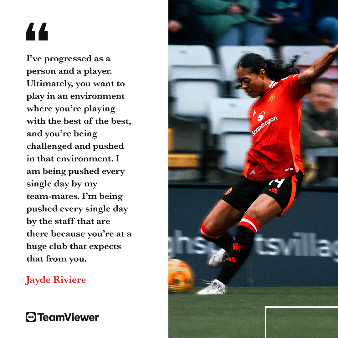 ManUtdWomen's tweet photo. 🌟 @JaydeRiviere continues to sparkle for the Reds 🙌

↔️ @Teamviewer

#MUWomen || #FindYourBetter