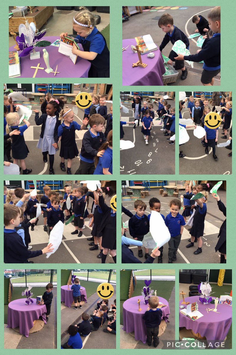 We’ve had a busy week exploring ‘Palm Sunday.’ We made palms in our Creative Area &amp; used them today to role play Palm Sunday. We took on the roles of Jesus,the Disciples,the donkey &amp; the people of Jerusalem. We waved our palms, shouted ‘Hosanna’ and sang 🎶
#LoveLearnLive
#STMRE