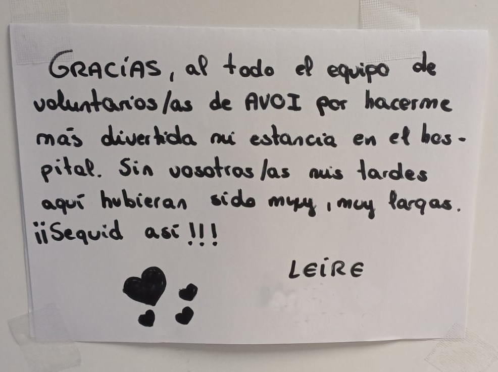 El otro día recibimos este mensaje que nos hace ilusión compartir 🥰

Gracias a ti, Leire 🌈

#AVOI #sonrisasporbandera