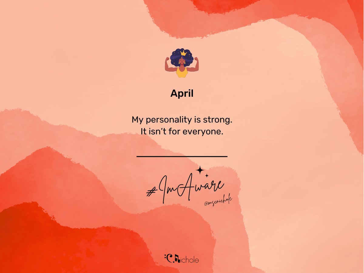 #April: There are 8 billion people on this earth. Some people we vibe with, some people we just won't. It's all good.