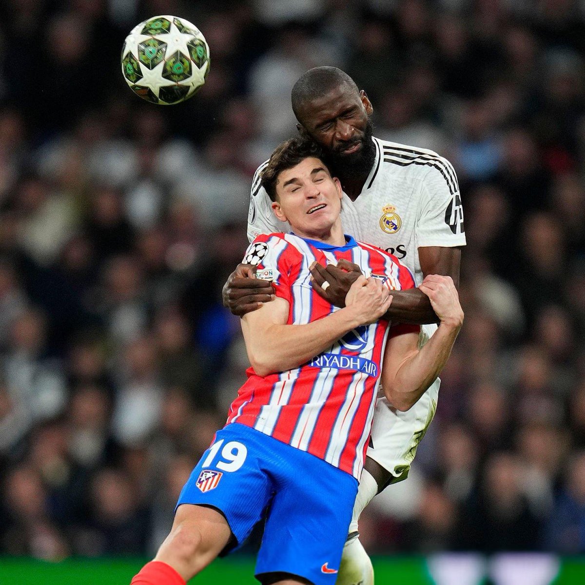 MadridXtra's tweet photo. 🗣️ Antonio Rüdiger: “Toughest attacker I’ve faced in La Liga? Julián Álvarez.” @AlkassTVSports https://t.co/Ts006gFwky