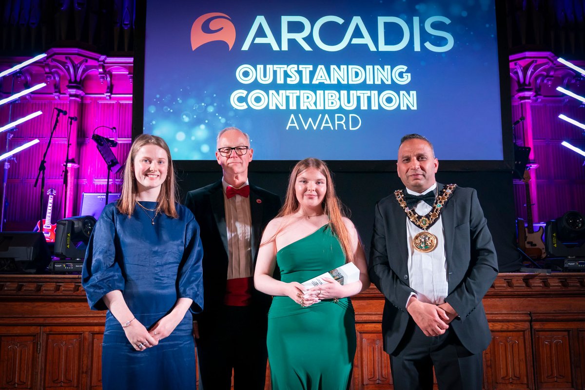 Winner of the Outstanding Contribution Award, sponsored by <a href="/ArcadisUK/">Arcadis UK</a> ➡️ Lauren Mason.  The award was collected by her daughter Isabelle.  Lauren sadly passed away in November. She was a hugely popular member of our team and a much loved mother, daughter and friend ❤️