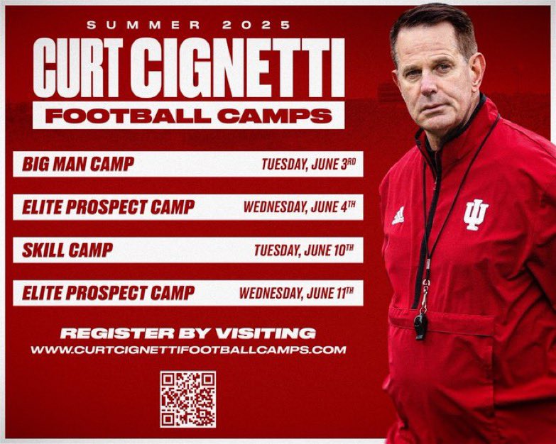 Thank you <a href="/Coach_AHiggins/">Alex Higgins</a> for the camp invite! <a href="/IndianaFootball/">Indiana Football</a>