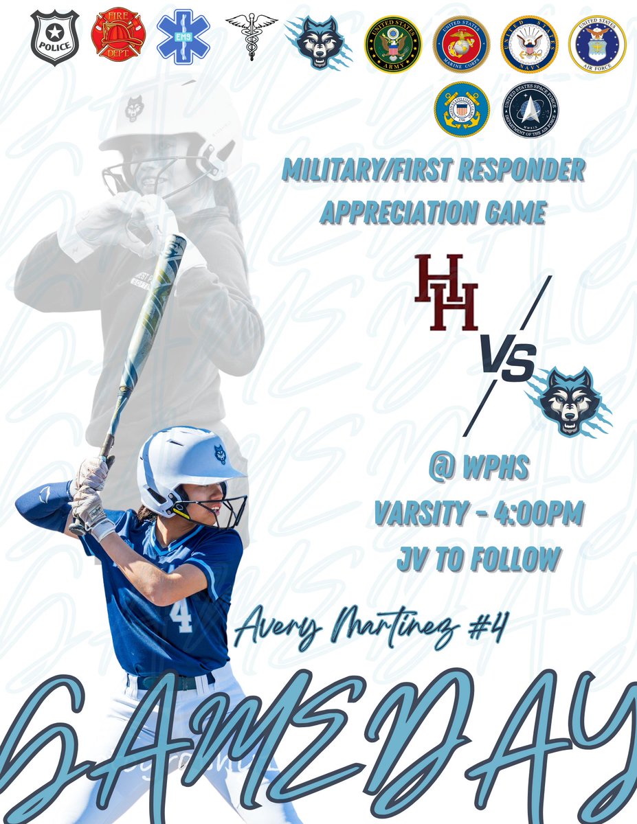 It's GAMEDAY‼️MILITARY/FIRST RESPONDER Appreciation before the FIRST PITCH!!! Game time has been moved to 4:00PM!
 #ExcellenceInAction #HeckYAbro🤙🏾 
<a href="/WPlainsWolves/">West Plains High School</a> <a href="/WPHSbooster/">West Plains Athletic Booster</a> <a href="/CanyonAthDept/">CanyonISDAthletics</a> <a href="/TXPrepSoftball/">Texas Prep Softball</a> <a href="/PressPassSports/">Press Pass Sports</a>