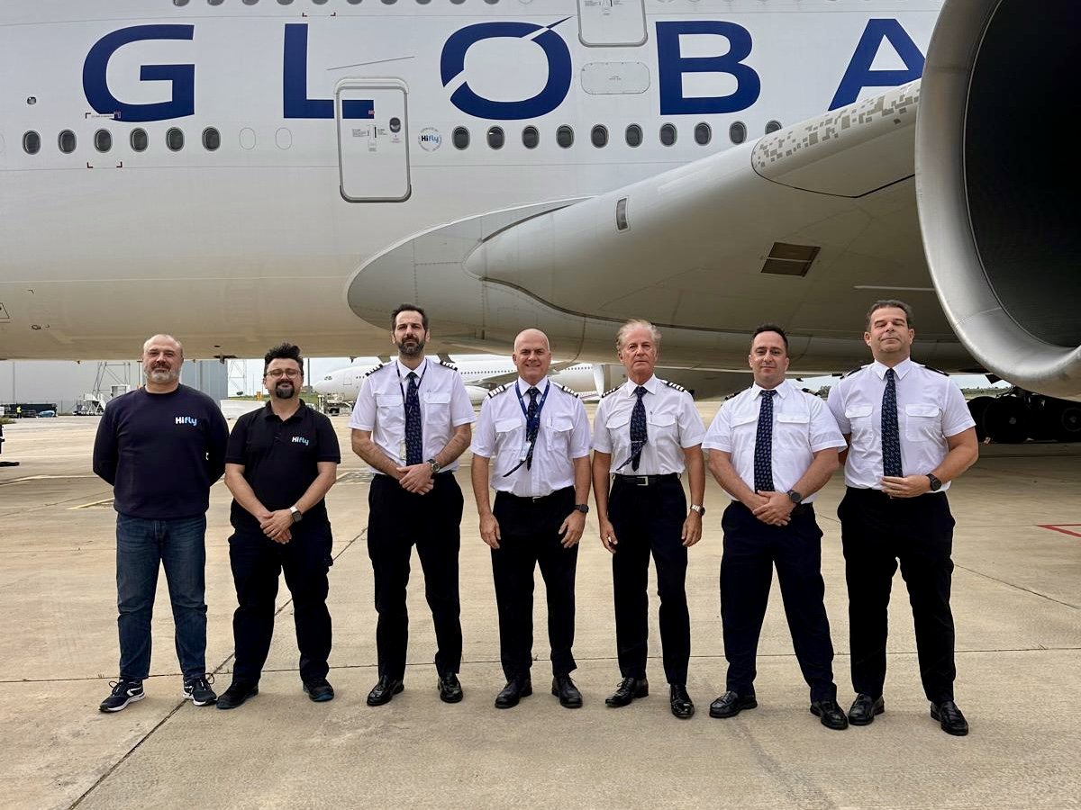 On April 3rd, the A380-841 (9H-GLOBL) owned by Global Airlines and operated by Hi Fly took to the skies for a local test flight in Beja, following the completion of its cabin refit.

Read more: hifly.aero/media-center/a…

#HiFly #A380 #TestFlight #Aviation

<a href="/globalairlines/">Global Airlines</a>