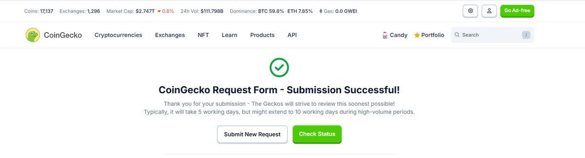DonkeyKingCoin's tweet photo. 🚀 We've @DonkeyKingCoin  officially submitted our token listing application to @coingecko!
📝 Listing Request ID: CL0404250026
This is a big step forward — thanks for the continued support, fam! 💫

#Crypto #CoinGecko #ListingSoon #MemeCoin #Web3 https://t.co/IoEYpUsFil