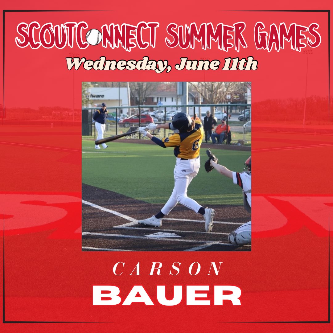 ScoutConnect (@scoutconnectbb) on Twitter photo ๐๐๐ ๐ฆ๐ฅโ๐ ๐๐๐๐๐ฅ ๐๐ฆ๐๐๐๐ฃ ๐พ๐๐๐๐ค ๐
+ INF Carson Bauer (<a href="/othsbaseball/">OTHS Baseball</a>, 2026) is an upside, high-academic uncommitted LHH with clean infield actions.
+ Heโs headed to the #SCSummerGames on June 11th - full info, found here.๐
๐: tinyurl.com/3rv8vm5a ๐๐๐ ๐ฆ๐ฅโ๐ ๐๐๐๐๐ฅ ๐๐ฆ๐๐๐๐ฃ ๐พ๐๐๐๐ค ๐
+ INF Carson Bauer (<a href="/othsbaseball/">OTHS Baseball</a>, 2026) is an upside, high-academic uncommitted LHH with clean infield actions.
+ Heโs headed to the #SCSummerGames on June 11th - full info, found here.๐
๐: tinyurl.com/3rv8vm5a