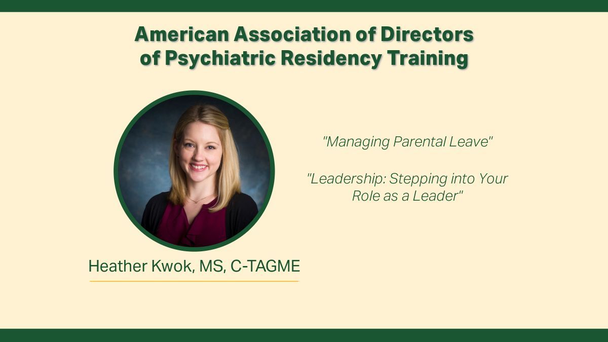UAB Psychiatry (@uabpsychiatry) on Twitter photo Heather Kwok, MS, C-TAGME, recently presented at the American Association of Directors of Psychiatric Residency Training (AADPRT). Her presentations were with the AADPRT Program Administrator Professional Development Committee. <a href="/UABHeersink/">UAB Heersink School of Medicine</a> Heather Kwok, MS, C-TAGME, recently presented at the American Association of Directors of Psychiatric Residency Training (AADPRT). Her presentations were with the AADPRT Program Administrator Professional Development Committee. <a href="/UABHeersink/">UAB Heersink School of Medicine</a>