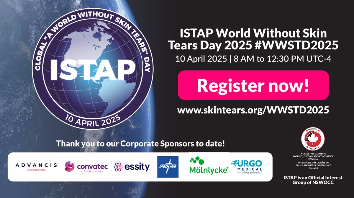We are less than one week away from #WWSTD2025! Join us for this free event on #SkinTears. All attendees will be provided a certificate of attendance and will be able to access the presentation recordings on-demand after the event.

Register now at skintears.org/wwstd2025