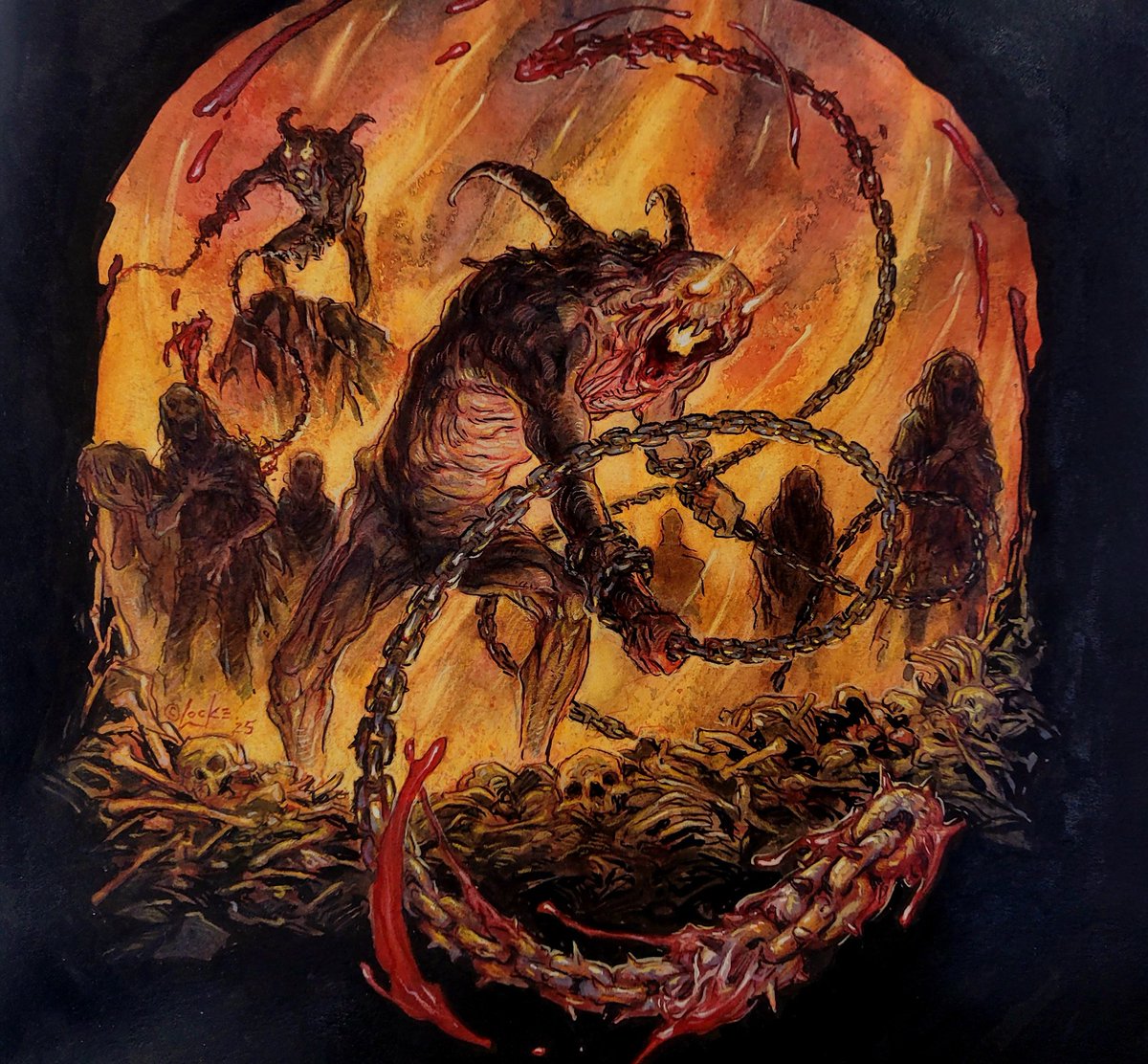 Vince Locke (@vincelocke) on Twitter photo "Scourge of Iron" t-shirt design for <a href="/CorpseOfficial/">Cannibal Corpse</a>
.
.
.
#metal #cannibalcorpse #demons #hell #originalart #watercolor #illustration "Scourge of Iron" t-shirt design for <a href="/CorpseOfficial/">Cannibal Corpse</a>
.
.
.
#metal #cannibalcorpse #demons #hell #originalart #watercolor #illustration