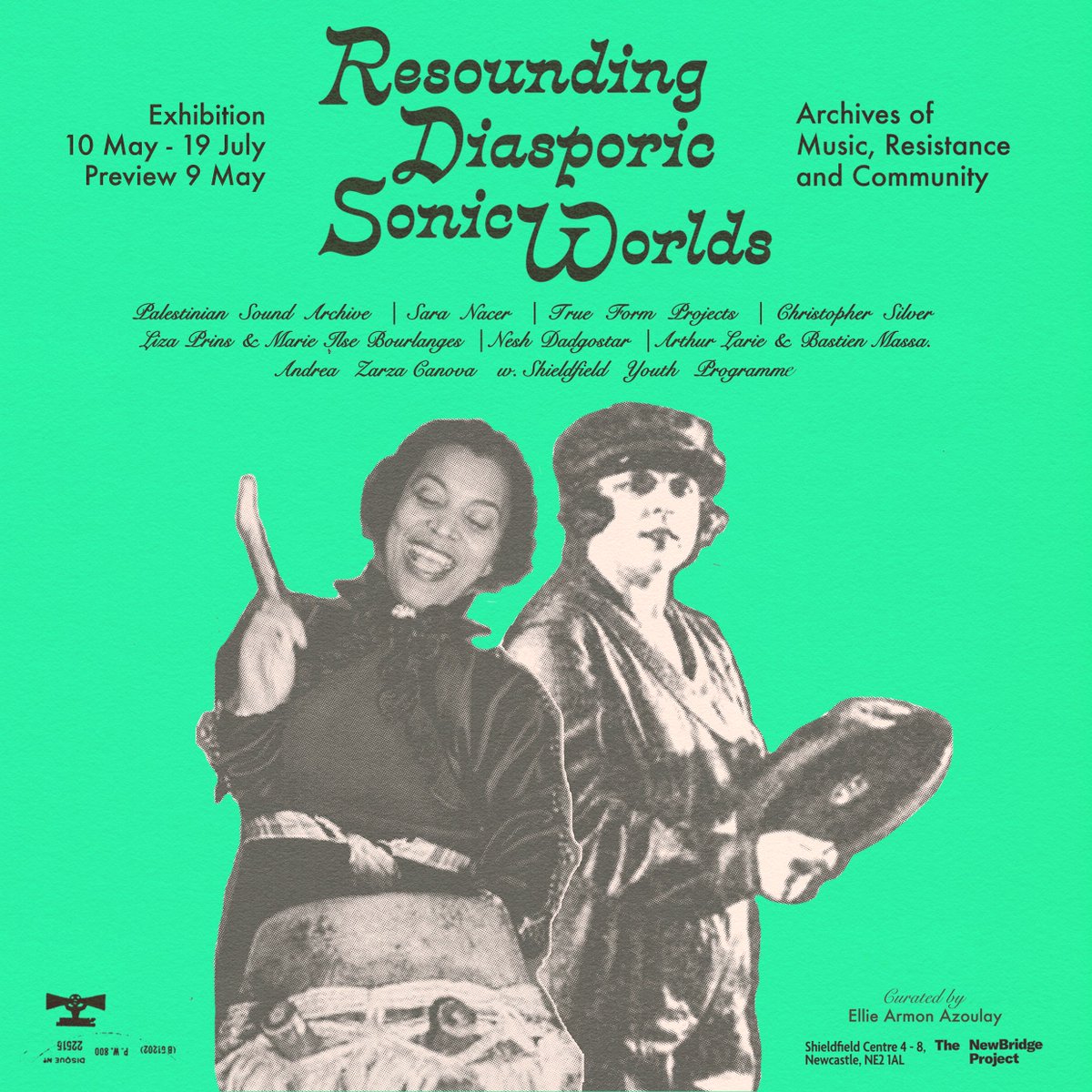 I'm excited to share details about the exhibition I've been working on and curating in the past year! 

Resounding Diasporic Sonic Worlds: Archives of Music, Resistance and Community 

Opening is on May 9 at Newbridge Project, Newcastle! share far &amp; wide 
thenewbridgeproject.com/events/resound…