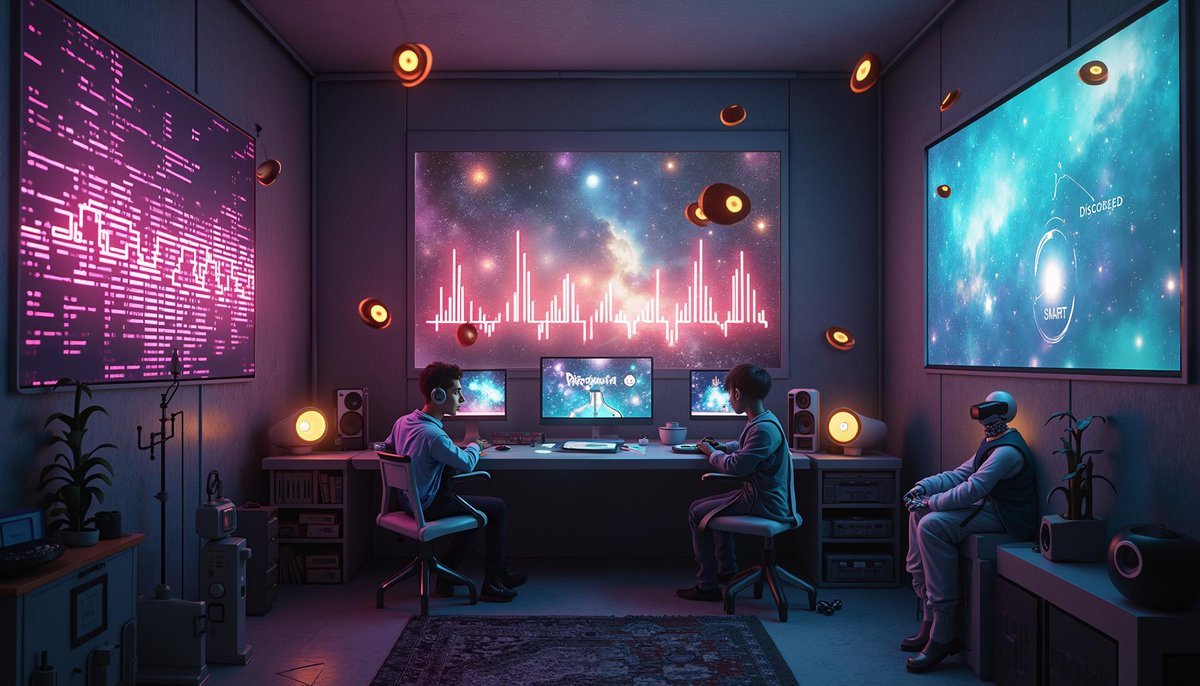 Sound_Up_Studio's tweet image. On voulait découvrir de nouveaux artistes. On a eu des algos qui nous resservent nos morceaux préférés en boucle. Une vraie boucle… infinie. 😅🎶 #MusicRecommendation #StreamingAlgorithms #CreativeSound #MusicCreation