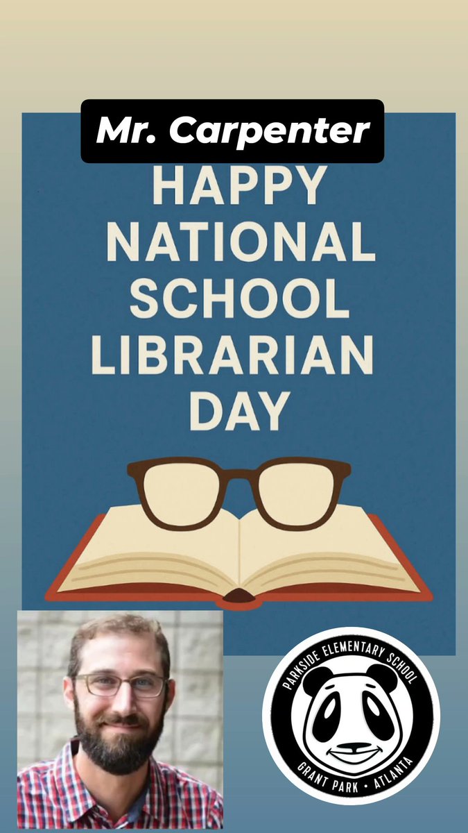 Parkside Elementary-APS (@apsparkside) on Twitter photo Happy National School Librarian Day to our very own Mr. Carpenter! Thank you for keeping our library a magical place to learn and grow. #ParksidePandas <a href="/APSMediaServ/">APS Media Services</a> Happy National School Librarian Day to our very own Mr. Carpenter! Thank you for keeping our library a magical place to learn and grow. #ParksidePandas <a href="/APSMediaServ/">APS Media Services</a>